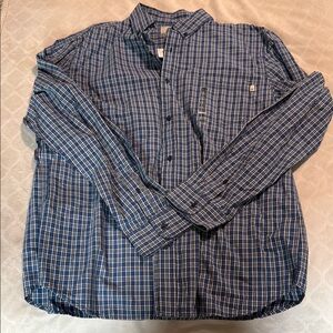 Timberland Blue Casual Button Down Shirt